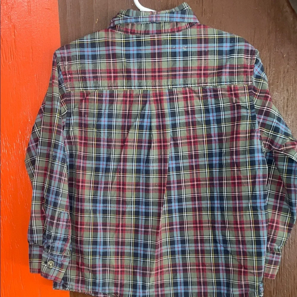 Gymboree Kids Multicolor Plaid Button Down Shirt, size 4